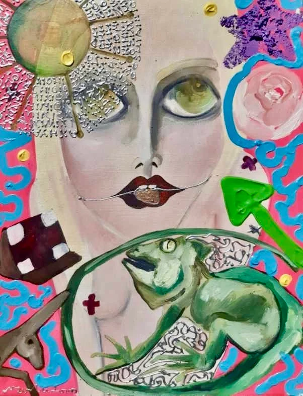 La dame à la grenouille — contemporain