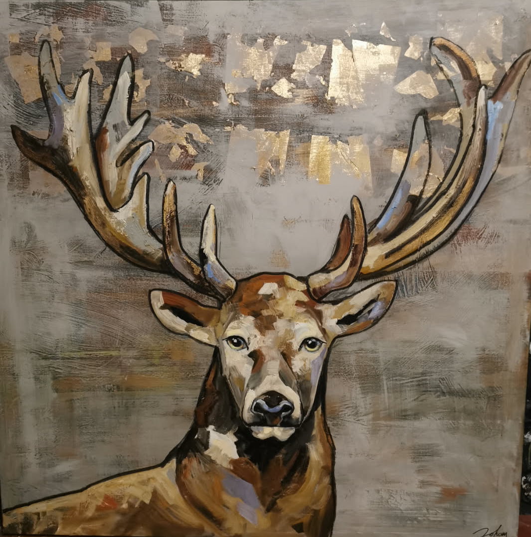 Le cerf aux feuilles d’or — animalier
